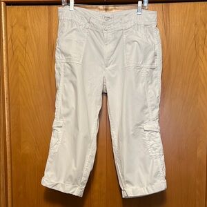 Living Planet White Cargo Capris Size 12